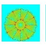 Simulation diagram of the magnetic circuit of the Halbach